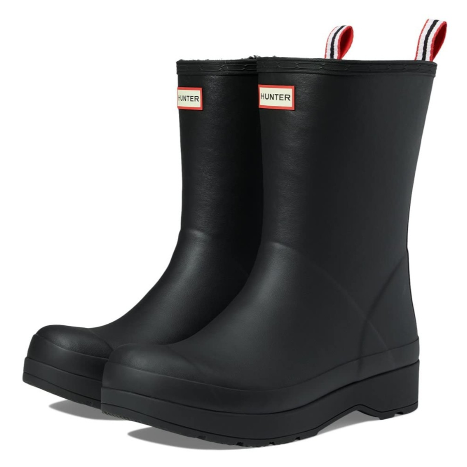 Hunter M Play Short Sherpa Mid Boot Rain Men's Boots Black Size 8 M